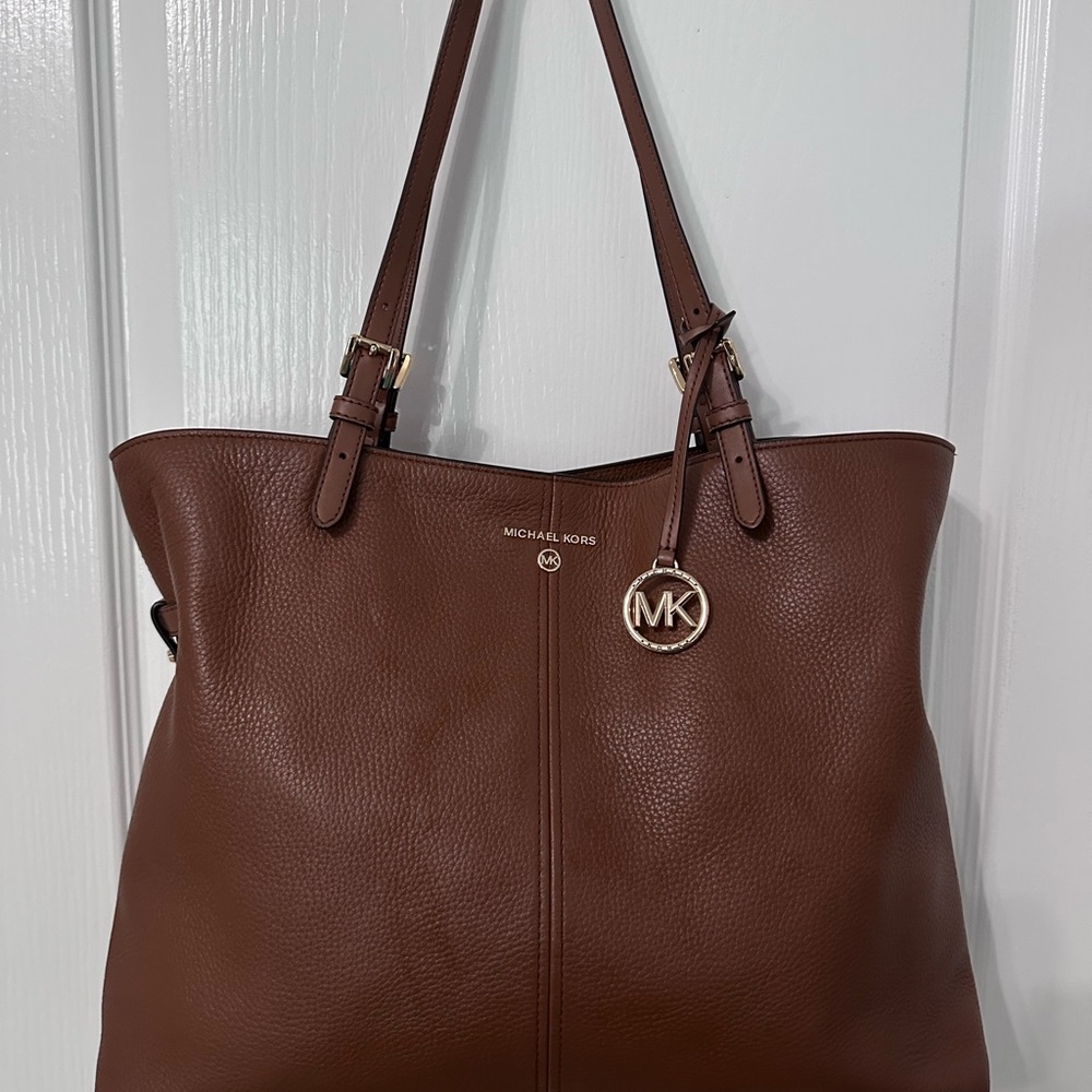 Michael Kors Brown Structured Leather Tote